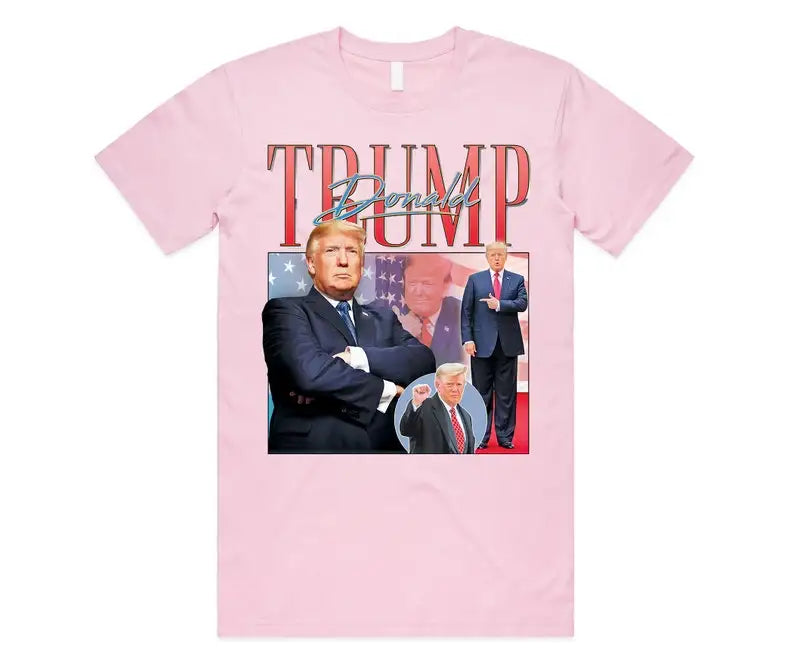 Donald Trump Homage T-shirt Tee Top US President Icon 2024 Election Vote Republican T Shirt Funny Camise Printed Tops O-neck Tee