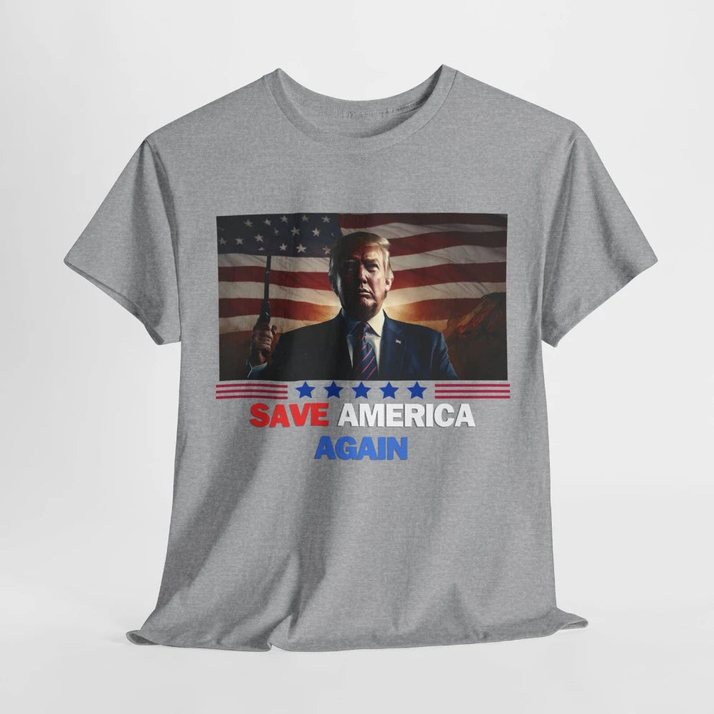 Save America Again shirt Trump Cotton Shirt Funny Political Gift Trump 2024 Man TShirt Trump Gifts Political Men's Graphic Tees