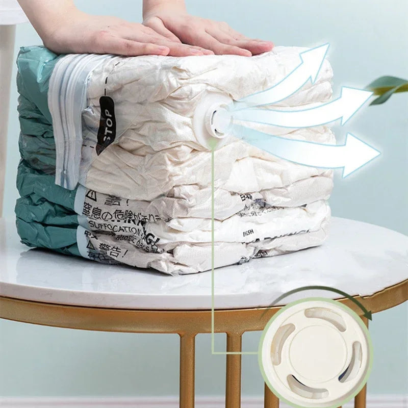 Vacuum Compression Bag Large Clothes Storage Bags Blankets Compression Empty Bag Travel Accessories Quilt Clothes Organizer