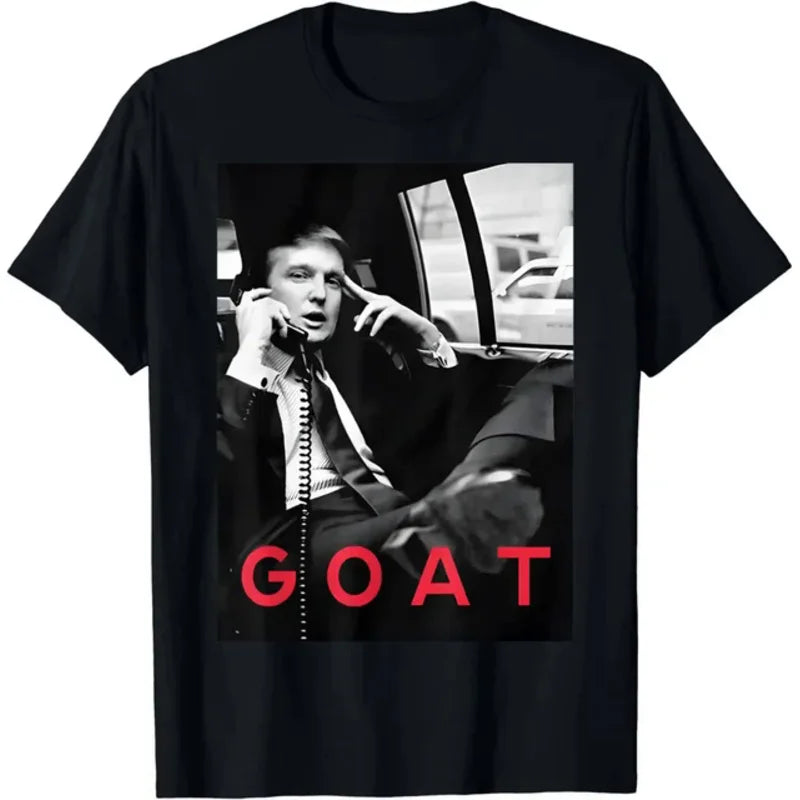 Graphic T Shirts  Men Clothing  Streetwear Goat Vote Trump 2024 Funny Support Republican Pro America T-Shirt   men clothing